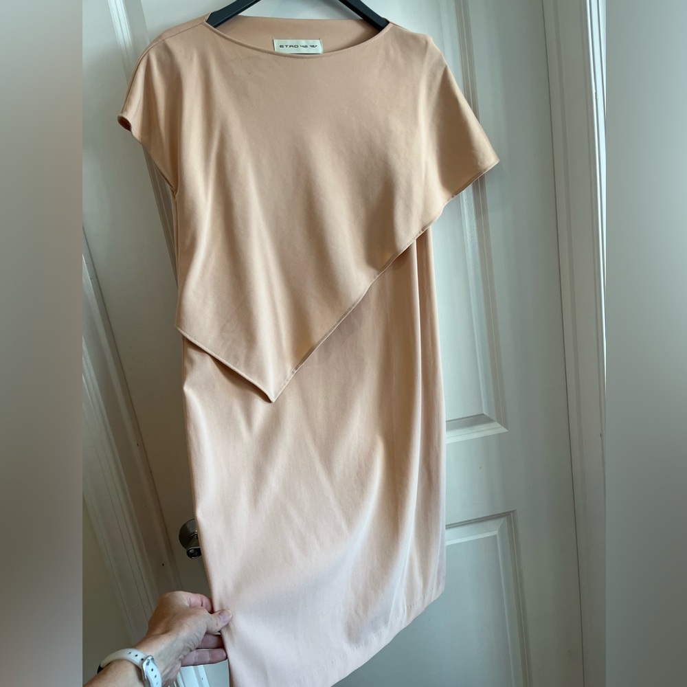 Etro Asymmetrical Peach Dress, size 42 (US 6-8)
